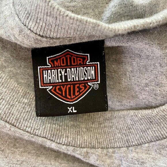 Harley Davidson of Kuwait Grey Cotton Tee Shirt with Colorful Graphic Mens Large - Picture 8 of 9
